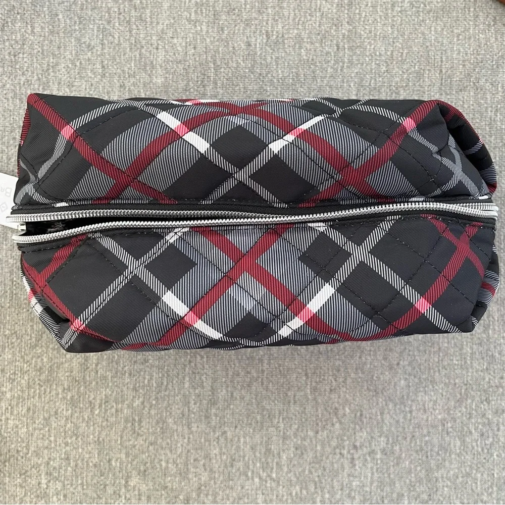Vera Bradley NWT Large Cosmetic Bag in Paris Plaid Holiday Gift Travel